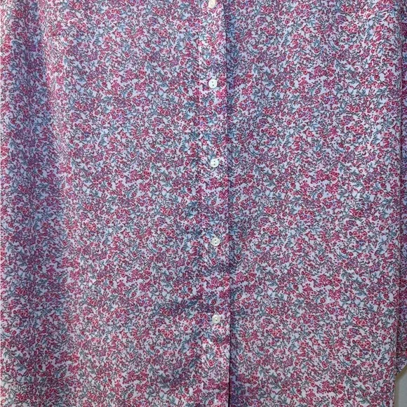 H&M Pink Floral Sleeveless Button-Down Shirt - Picture 5 of 11